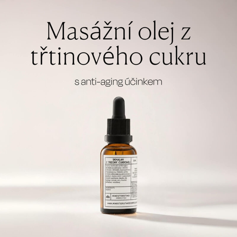 Masážní olej z cukrové třtiny s anti-aging účinkem